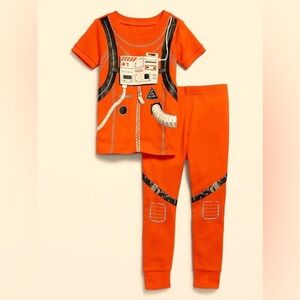 OLD NAVY ASTRONAUT PAJAMAS- ORANGE MULTI SIZE (NEW)